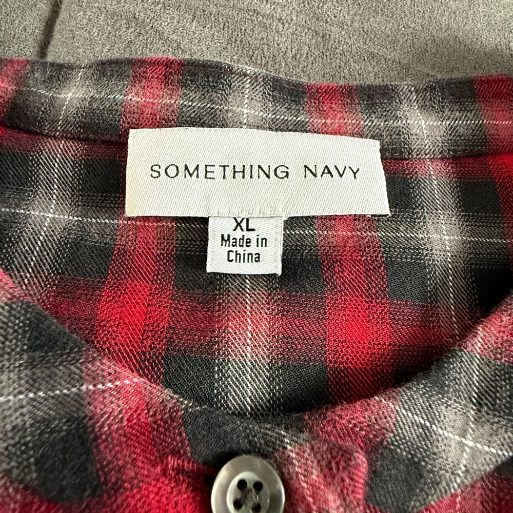 Something Navy Women’s Red and Black Tartan Dramatic Ruffle Yoke Mini Dress XL - Picture 3 of 7